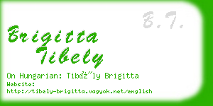 brigitta tibely business card